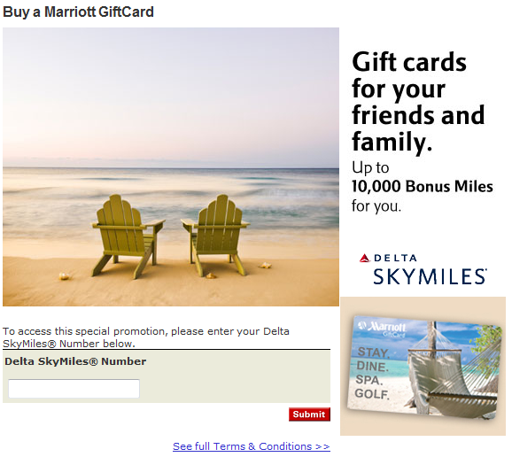 Earn Delta SkyMiles with Marriott Gift Card Purchases Deals We Like