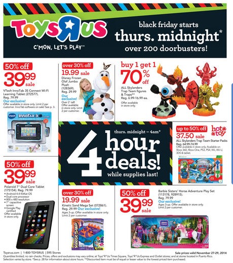 Toys R Us Black Friday 2014 Ad