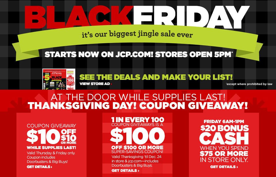 JCPenney Black Friday 2014 - When Does Black Friday Deals End 2014