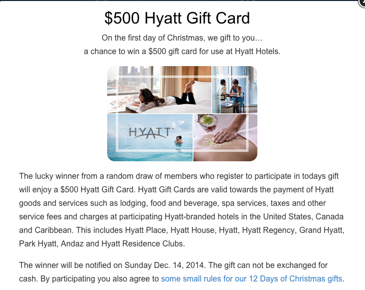 Win a $500 Hyatt Gift Card!