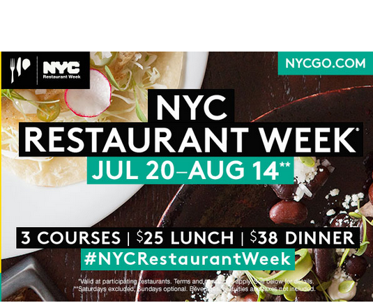 NYC Restaurant Week + $5 Statement Credit from Amex!