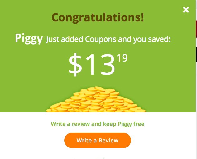 Automatic Coupons and Cash Back with the Shopping Portal Piggy Deals