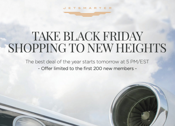 JetSmarter Black Friday Promo – Fly Private for a Year at a “Discount”