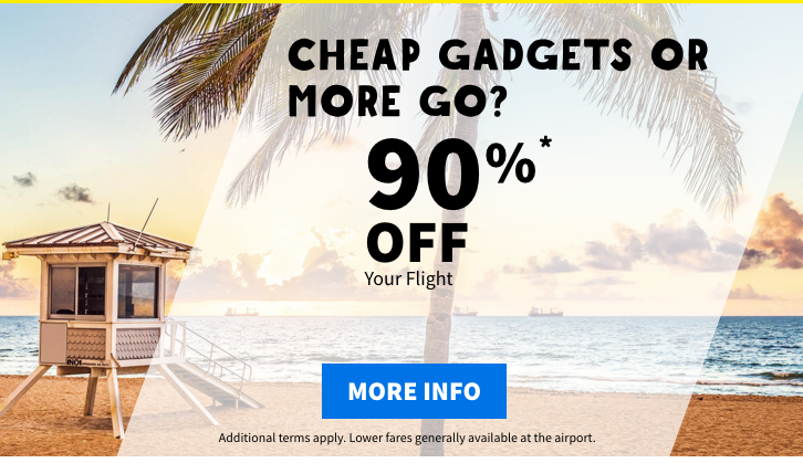 90% off Spirit Airline Flights – TODAY ONLY