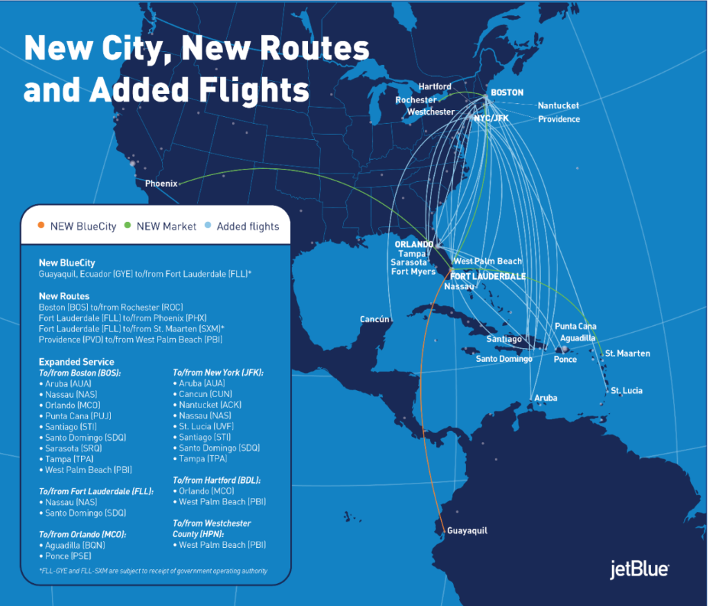 JetBlue Expanding Its Route Map! - Deals We Like