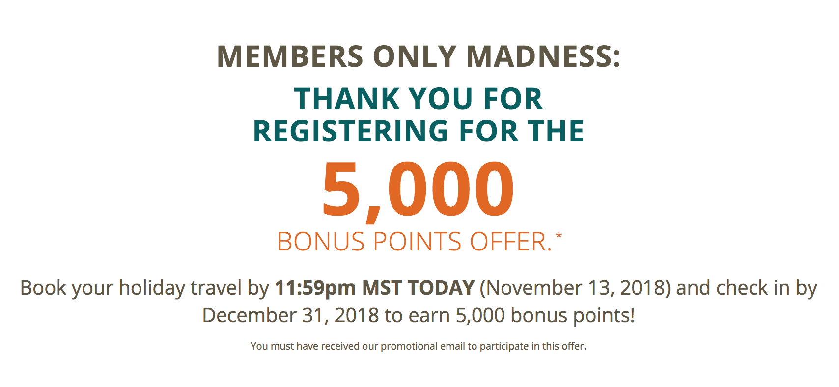 TODAY ONLY: 5,000 Bonus Choice Privileges Points!