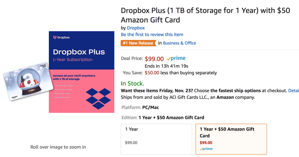 dropbox plus cost per year