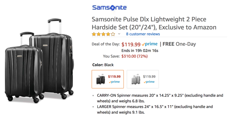 70% off Samsonite Luggage at Amazon! - Deals We Like