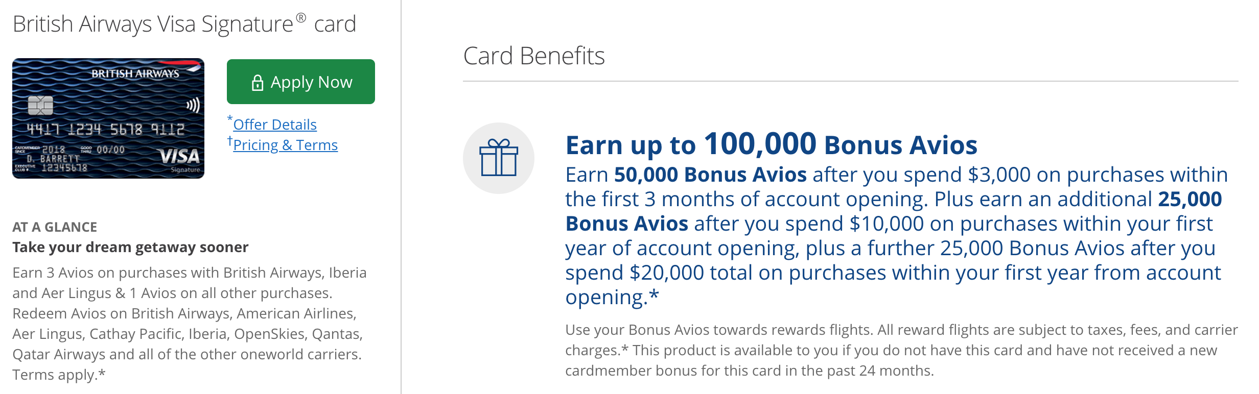 A Better British Airways Credit Card Offer Deals We Like   Screen Shot 2019 01 31 At 11.36.18 AM 