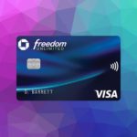 a credit card with a colorful background
