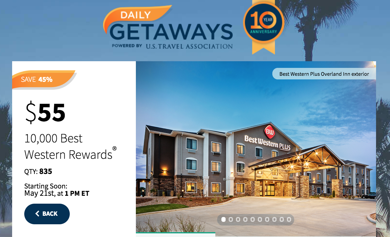 Purchase Discounted Best Western Points with Today’s Daily Getaways Offer