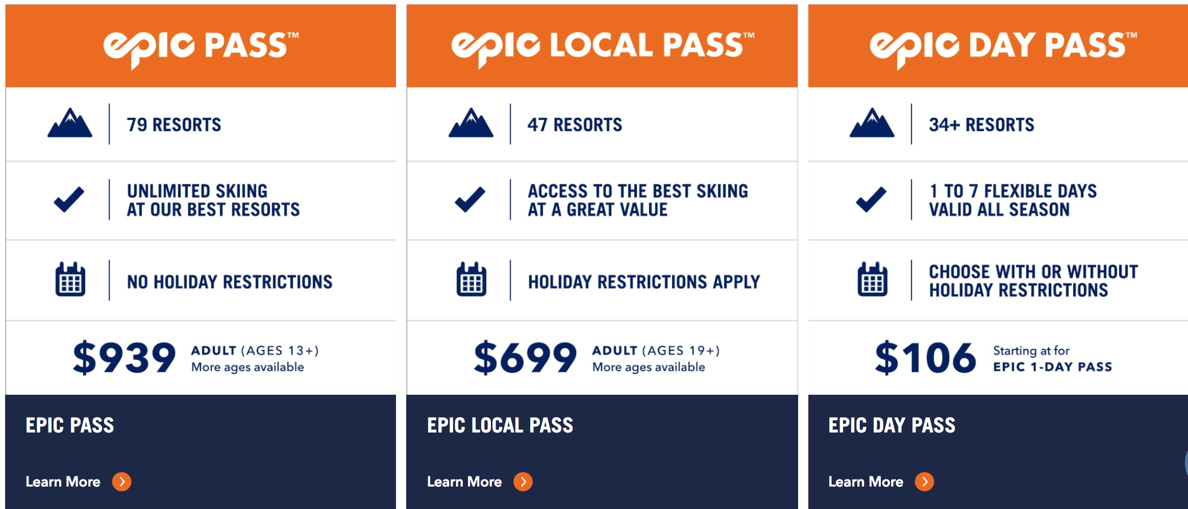epic local pass holiday restrictions