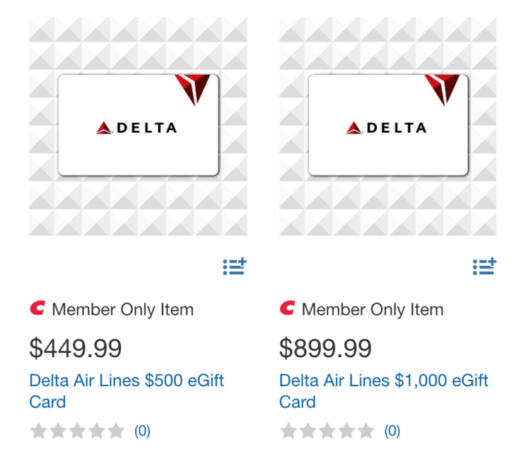 Great Deal on Delta Gift Cards: 10% off at Costco - Deals We Like