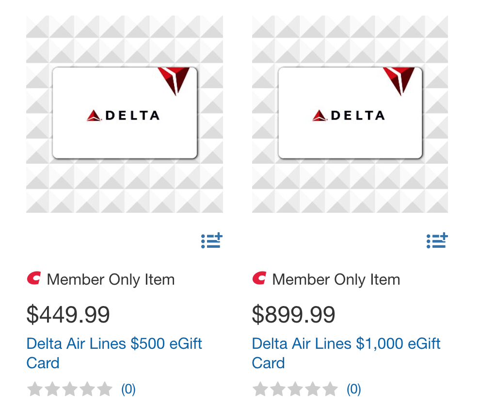 Great Deal on Delta Gift Cards 10 off at Costco Deals We Like