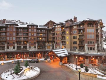 a building with snow on the ground