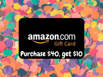 a black card with white text on it surrounded by colorful confetti