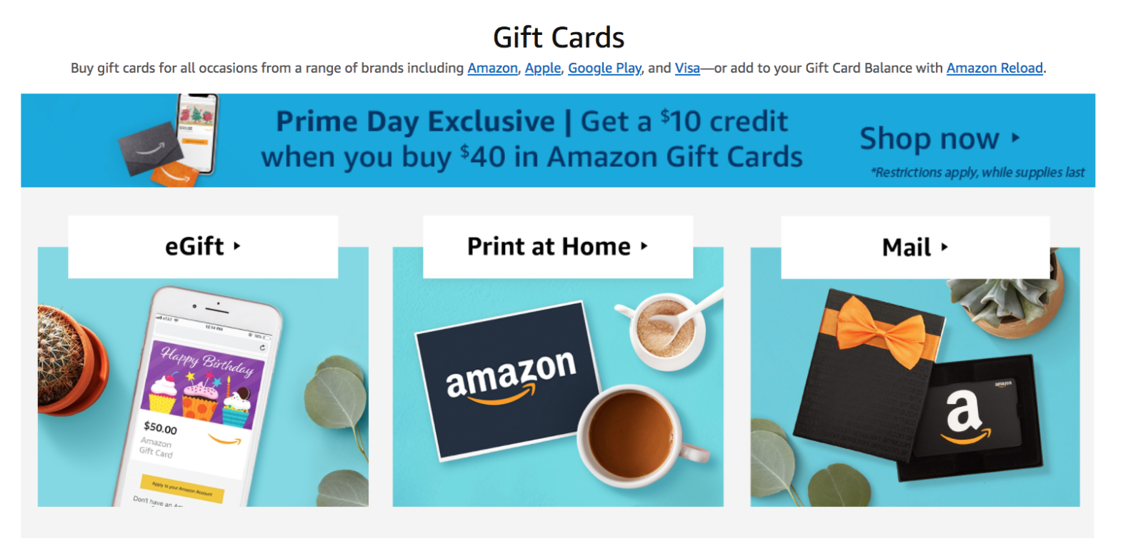 Purchase a $40 Amazon gift card, get a $10 credit for FREE - Deals We Like