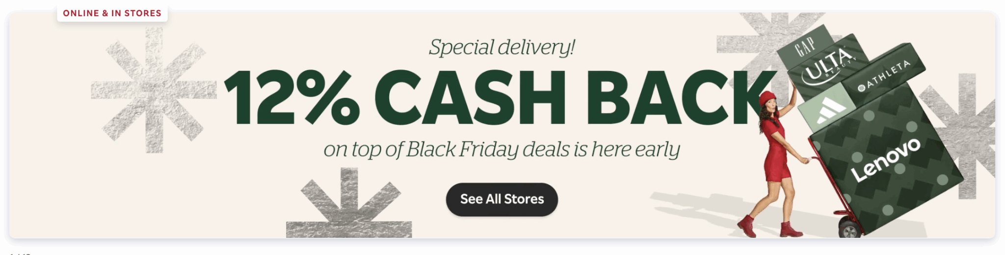 a white and green advertisement