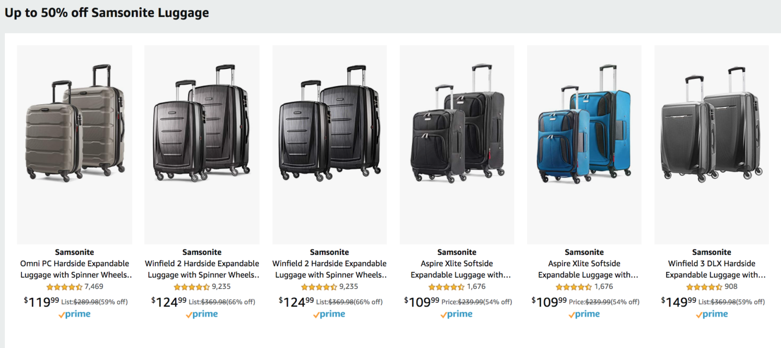 50% off Samsonite luggage at Amazon - Deals We Like