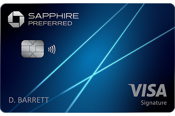 a blue credit card with a blue background