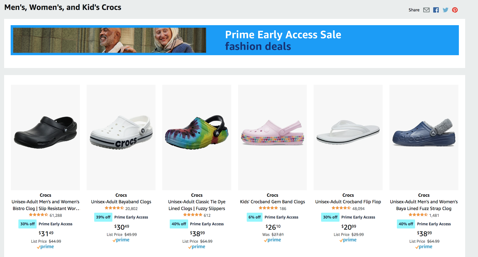 a screenshot of a shoe sale